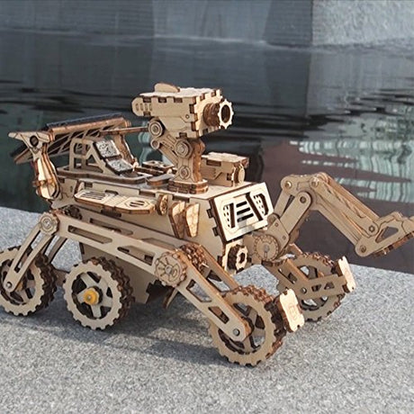 ROKR Solar-Powered 3D Wooden Puzzle Car Kit - Engaging Educational Toy for Creative Learning and Home Décor ROKR