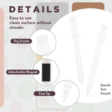 12 Pack Fine Tip Dry Erase Magnetic Markers with Eraser Cap, Magnetic Dry Erase Liquid Chalk Markers Pen Whiteboard Markers for School Office Home Pajean