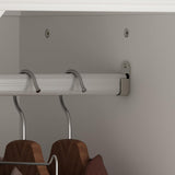 ECACAD White Extra Wide Wardrobe Armoire with 8 Doors, Drawers, Storage Shelves & Hanging Rods, Wooden Closet Storage Cabinet for Bedroom (79.1”W x ECACAD