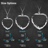 ArtPix 3D Personalized Necklace, 3D Laser Etched Photo Crystal, Engraved Heart Necklaces Accessories, Memorial Birthday Gifts for Mom, Dad, Him, Her, ArtPix 3D