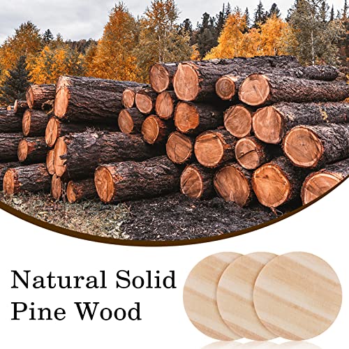 2 Inch 50 Pieces Wood Circles, GOH DODD Small Round Discs Unfinished Slices Blank Wooden Ornaments for DIY Crafts, School Projects, Decorations GOH DODD