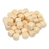 PATIKIL 20mm Blank Wooden Dice, 50 Pack Unfinished Wooden Blocks 6 Sided Wood Cube with Rounded Corners Square Wood Blocks for DIY Craft Projects PATIKIL