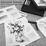 KALOUR 24 Pro Charcoal Drawing Set - Soft,Medium,Hard Charcoal and White Charcoal - Charcol Sticks for Drawing Sketching Shading - Art Supplies Gift KALOUR