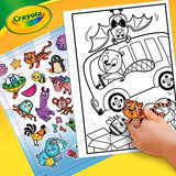 Crayola Alpha Pets Coloring Pages and Stickers, Number & Alphabet Coloring Book, Gift for Kids, 96 Pages Crayola