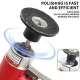 SI FANG 2 Inch Pneumatic Mini Orbital Sander Right Angle Air Die Grinder, Surface Prep Rotary Tool Polisher Kit with Various Quick Change Roll Lock SI FANG