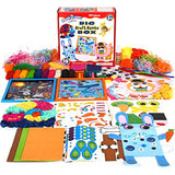 READY 2 LEARN Big Craft Combo Box - 800+ Pieces - 16 Projects for Kids Ages 4-8 - All in One Craft Kit - Paper Bag Puppets, Dough Creations and More! READY 2 LEARN