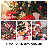 PartyKindom 4PCS Christmas Cutout Wood Chips Unfinished Christmas Crafts Christmas Hanging Cutouts Wood Cutout Xmas Wooden Ornament Wooden Snowflake PartyKindom