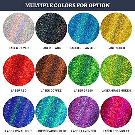 LEOBRO Black Glitter, Glitter, 180G/6.35OZ Holographic Ultra Fine Glitter, Resin Glitter Powder, 1/128" Metallic Black Glitter for Crafts Resin LEOBRO