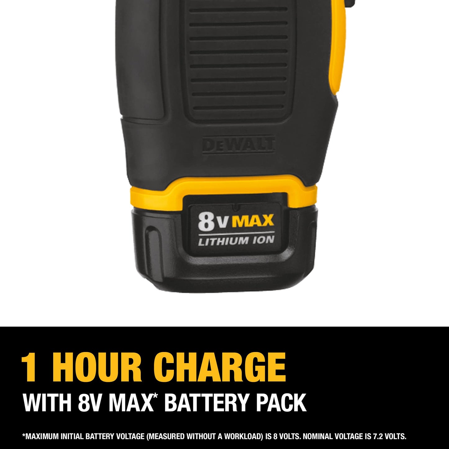 DEWALT 8V MAX Cordless Screwdriver, Gyroscopic, Rechargeable, Battery Included (DCF682N1),Black - WoodArtSupply