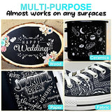 White Paint Pen Acrylic Marker: 8 Pack 0.7mm White Paint Marker for Metal, Art, Wood, Black Paper, Plastic, Ceramic, Metallic, Rock Painting, AKARUED