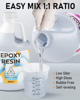 INCLY 4 Gallon Crystal Clear Epoxy Resin Kit, High Gloss & Bubbles Free Resin Supplies Coating & Casting Resin for Table Top, Countertop, River INCLY