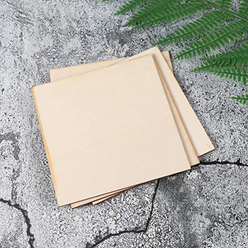 Healifty 20pcs Unfinished Wood Crafts Wooden Square Cutouts Unfinished Wood Squares Wooden Chips for Crafts Homemade Ornaments Wood Craft Slices Wood Healifty