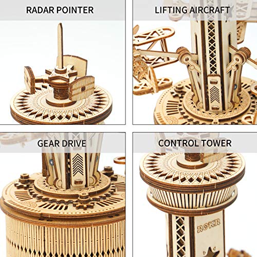 ROKR 3D Wooden Puzzle Mechanical Music Box,DIY Aircraft Model Kits to Build,Best Toy Gift for Kids/Teens/Adults on Birthday,Decoration for Room - WoodArtSupply