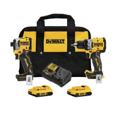 DEWALT - DCK2051D2 20V MAX XR Brushless Lithium-Ion 1/2 in. Cordless Drill Driver and Impact Driver Combo Kit with (2) Batteries DEWALT