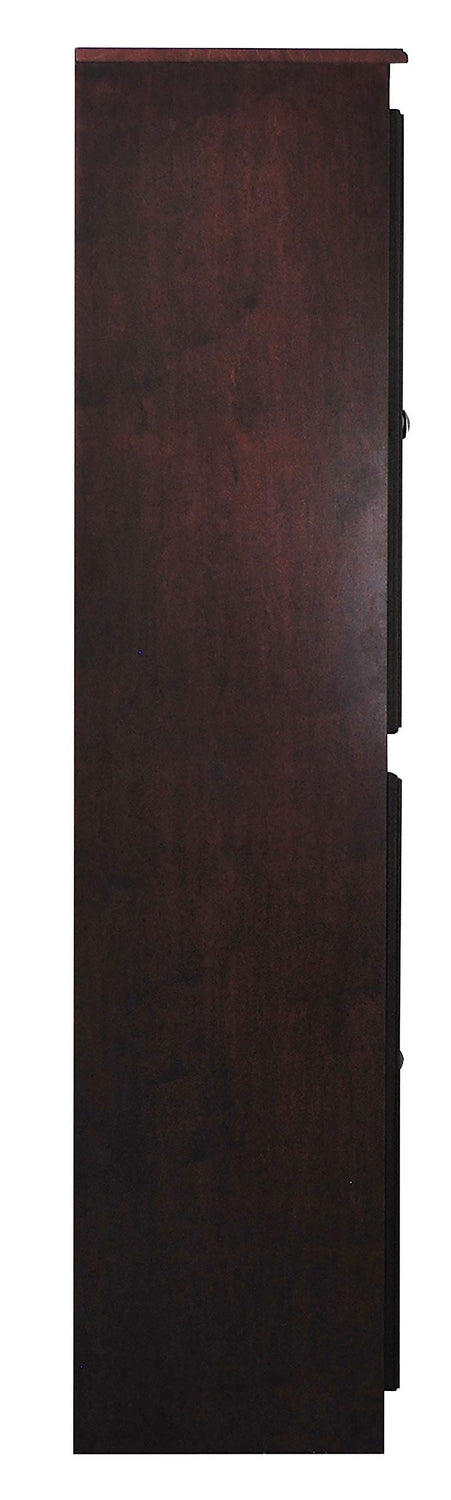 Traditional 72" Wood Storage Cabinet with 5-Shelves in Cherry Concepts In Wood