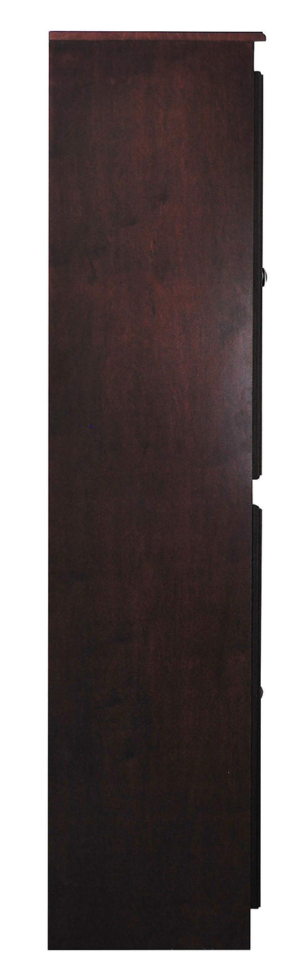 Traditional 72" Wood Storage Cabinet with 5-Shelves in Cherry