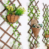 Iceyyyy Wood Lattice Wall Planter - Expandable Hanging Wooden Planter Trellis Frame, Indoor Air Plant Vertical Rack Wall Decor for Room Garden Iceyyyy
