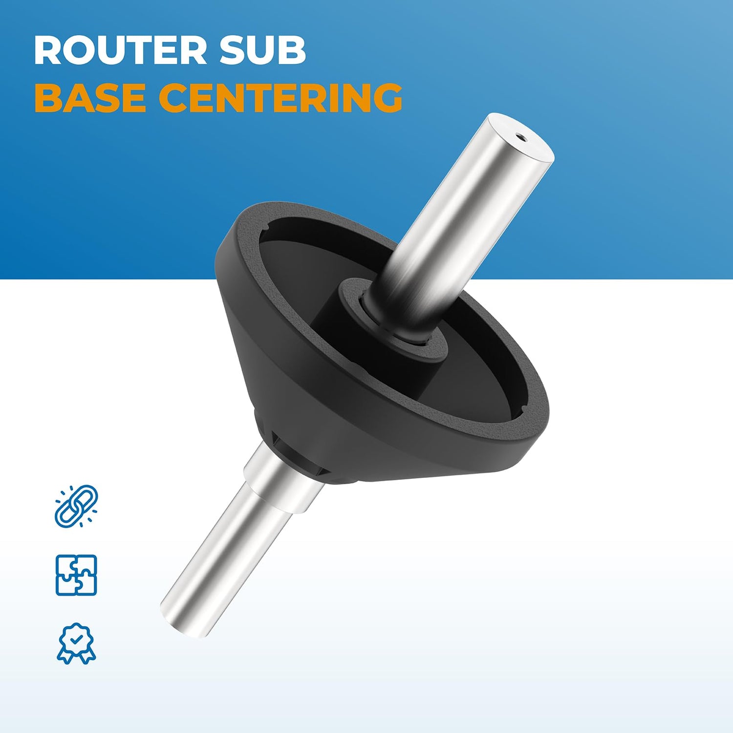 Pokin DNP617 Centering Cone Compatible with Dewalt Router, for Fixed Base Compact Router Subbase Centering Pin & Cone Works with 1/4 In. or 1/2 In. Pokin