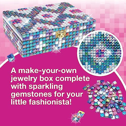 PURPLE LADYBUG Decorate Your Own Sparkly Little Girls Jewelry Box - Arts and Crafts for Kids Ages 6-8 Girls, Crafts for Girls 8-12 - Great 6 7 8 Year
