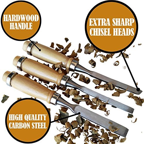 12pcs Wood Carving Hand Chisel Tool Carving Tools Woodworking Professional Gouges Set - WoodArtSupply