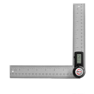 GemRed 82305 Digital Angle Finder GemRed Protractor Stainless steel 7inch 200mm (Black Button)