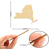 New York State Wood Craft Unfinished Wooden Cutout Art DIY Wooden Sign Inspirational Wall Plaque Farmhouse Hanging Wall Signs Decor for Grandpa Papa WoodArtSupply