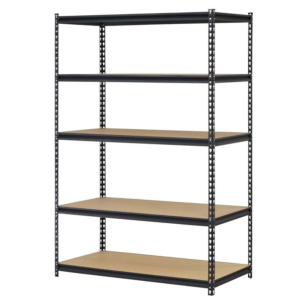edsal UR245AZ-BLK Steel Storage Rack, 5 Adjustable Shelves, 4000 lb. Capacity, 72" Height x 48" Width x 24" Depth, Black EDSAL