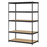 edsal UR245AZ-BLK Steel Storage Rack, 5 Adjustable Shelves, 4000 lb. Capacity, 72" Height x 48" Width x 24" Depth, Black EDSAL