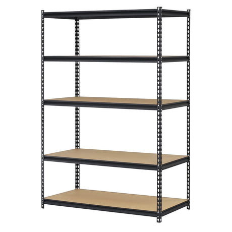 edsal UR245AZ-BLK Steel Storage Rack, 5 Adjustable Shelves, 4000 lb. Capacity, 72" Height x 48" Width x 24" Depth, Black EDSAL