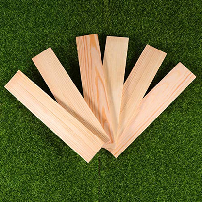 Exceart 10pcs Rectangle Wood Boards Unfinished Wood Boards Sheets Carving Blocks for Arts Craft Painting 4x20cm
