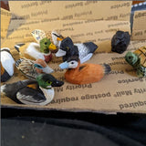 Selsela Duck Wood Figurine Statue Carving Decoration Decoy Small Animal Miniature Sculpture (Female Mallard) Selsela