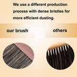 KERUIDENG Hand Broom Counter Duster Dusting Brush for Home Cleaning, Soft Dust Brush with Long Wooden Handle for Bed Sofa Furniture Couch Bench Car, KERUIDENG