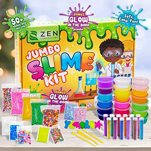 Ultimate Slime Kit for Girls 10-12 | Perfect Toys for Girls 7-12 Years Old | Complete DIY Slime Making Kit for Kids and Boys | Christmas Party Favors Zen Laboratory
