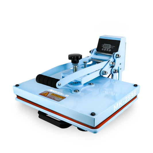 MAIKESUB 15.2x11.6 Inch High Pressure Heat Press Machine Sea Blue for T Shirts Digital Industrial Sublimation Printer for Heat Transfer Vinyl - WoodArtSupply