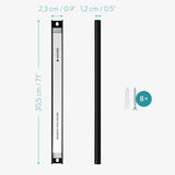 Navaris Set of 4 Magnetic Tool Holder Rack - 12 Inch Heavy Duty Garage Wall Holder Strip for Tools - Tool Bar with Magnet for Screwdriver, Wrench Navaris