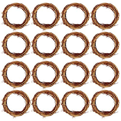 Grapevine Wreath Set, Marrywindix 16 Pieces Natural Vine Branch Wreath Christmas DIY Rattan Wreath Garland for Christmas Holiday Craft Wedding Decor - WoodArtSupply