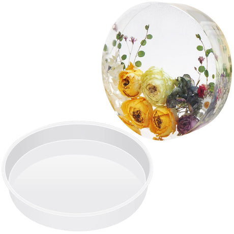 Fuerlun Large Resin Molds, 14 Inch Round Silicone Molds for Table, Round Stool, Epoxy Resin Casting Molds for Big Tray, Clock Fuerlun