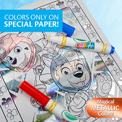 Crayola Paw Patrol Color Wonder Metallic Mess Free Coloring Set, Gift for Kids, 3, 4, 5, 6 - WoodArtSupply