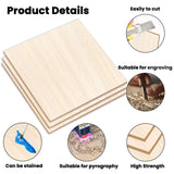 DIYDEC 12 Pack Basswood Sheets 12x 12 x 1/10 Inch Thin Plywood Wood Sheets Unfinished Wood Squares Boards Balsa Wood Sheets for Crafts Architectural DIYDEC