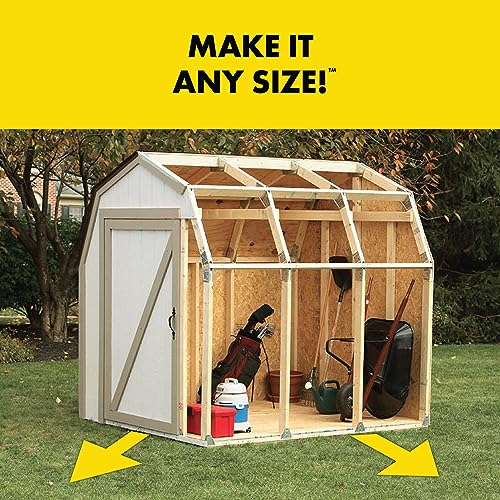 2 X 4 BASICS 90190MI 90190 Custom Barn, 2x4, 2x4basics Shed Kit with Peak Roof Hopkins Towing Solutions