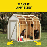 2 X 4 BASICS 90190MI 90190 Custom Barn, 2x4, 2x4basics Shed Kit with Peak Roof Hopkins Towing Solutions