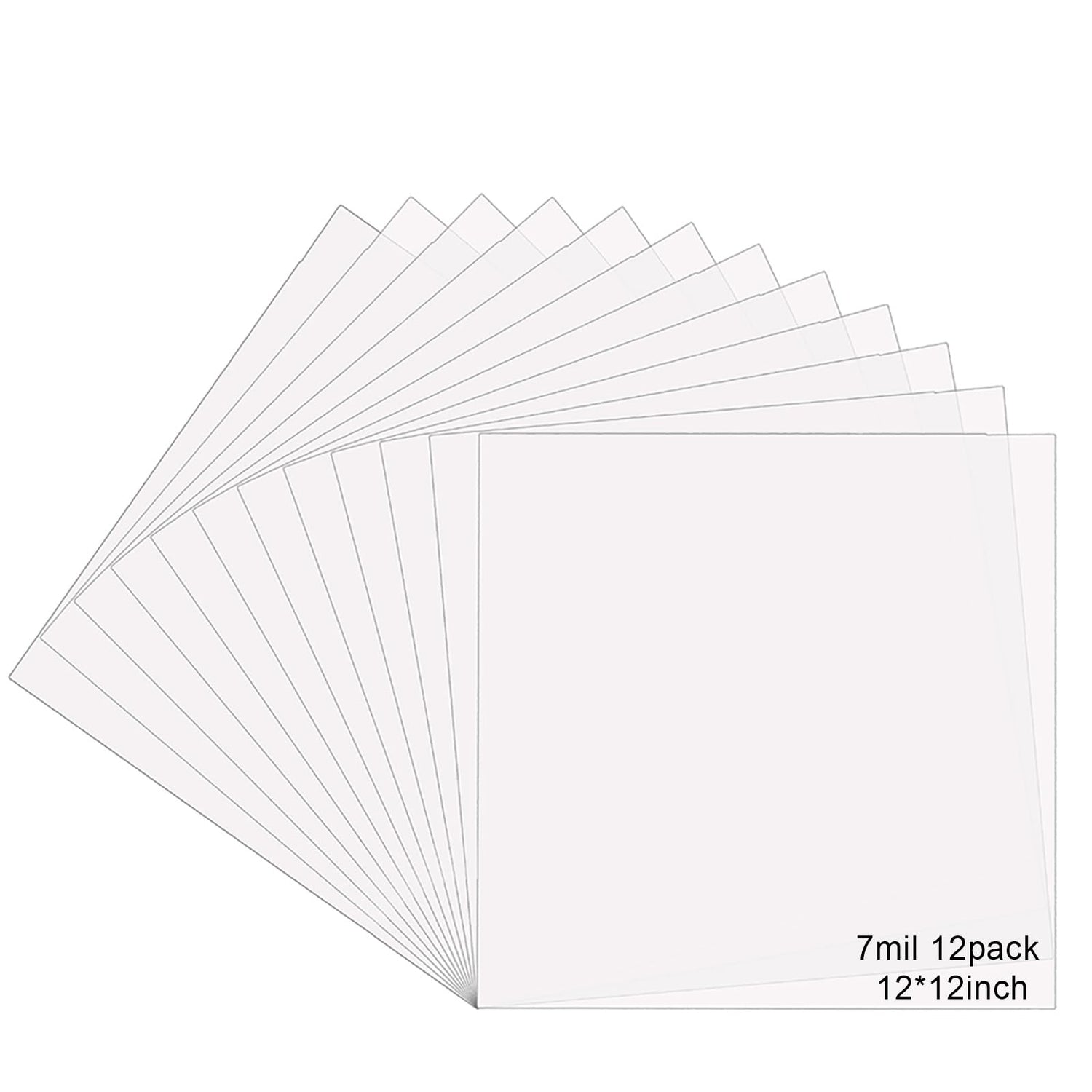 EGOSKY 12Pcs 7mil Blank Stencil Sheets, 12 x 12 inch Mylar Template Stencil Material for Cricut & Silhouette Machines EGOSKY
