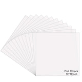 EGOSKY 12Pcs 7mil Blank Stencil Sheets, 12 x 12 inch Mylar Template Stencil Material for Cricut & Silhouette Machines EGOSKY