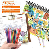 ZSCM 100 Colors Gel Pen Ink Refills, Glitter Neon Gel Ink Pens Refills Replace Cartridges for Glitter Gel Pens Set,for Kids Drawing Adult Coloring ZSCM QUALITY DECIDES THE FUTURE