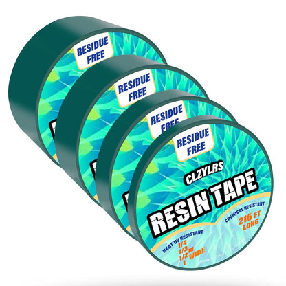 CLZYLRS 4 Rolls Resin Tape for Epoxy Resin Molding-Silicone Thermal Adhesive Tape-Easy Peeling (1inch & 3/4inch & 1/2inch & 1/4 inch) - WoodArtSupply