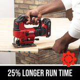 SKIL PWR CORE 20V 7/8 Inch Stroke Length Jigsaw Includes 2.0Ah PWR CORE 20 Lithium Battery and Charger - JS820302 Skil
