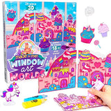 Made By Me Paint & Create Window Art Worlds Unicorn Kit – DIY Suncatcher Kit for Kids Ages 6+ – Create Your Own Suncatchers & Window Clings, Multi Made By Me