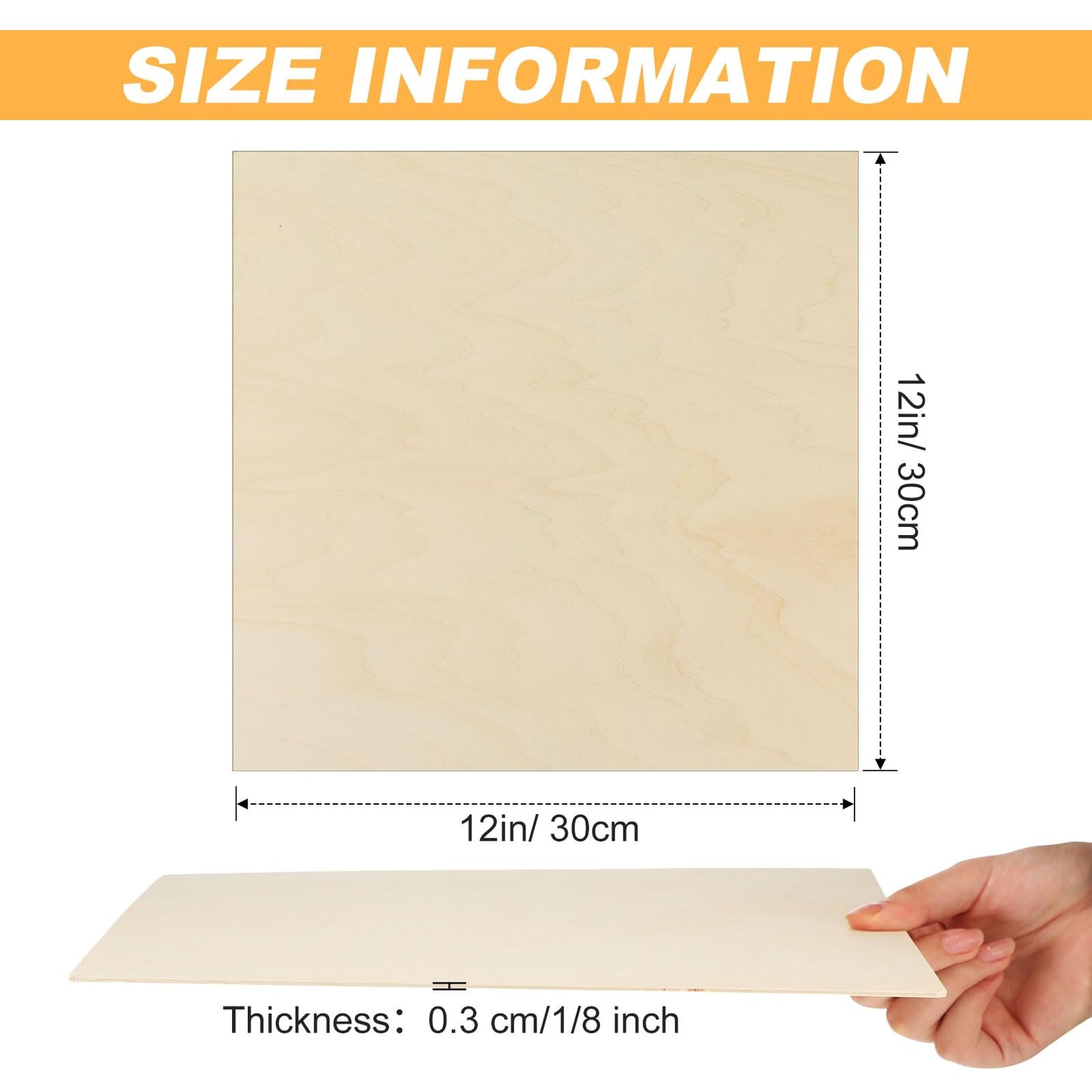 Kigley 60 Pack Basswood Sheets 12"x12"x1/8", 3mm Thick Unfinished Square Wood Board for Crafts, DIY Architectural Models Making, Painting, Mini House - WoodArtSupply