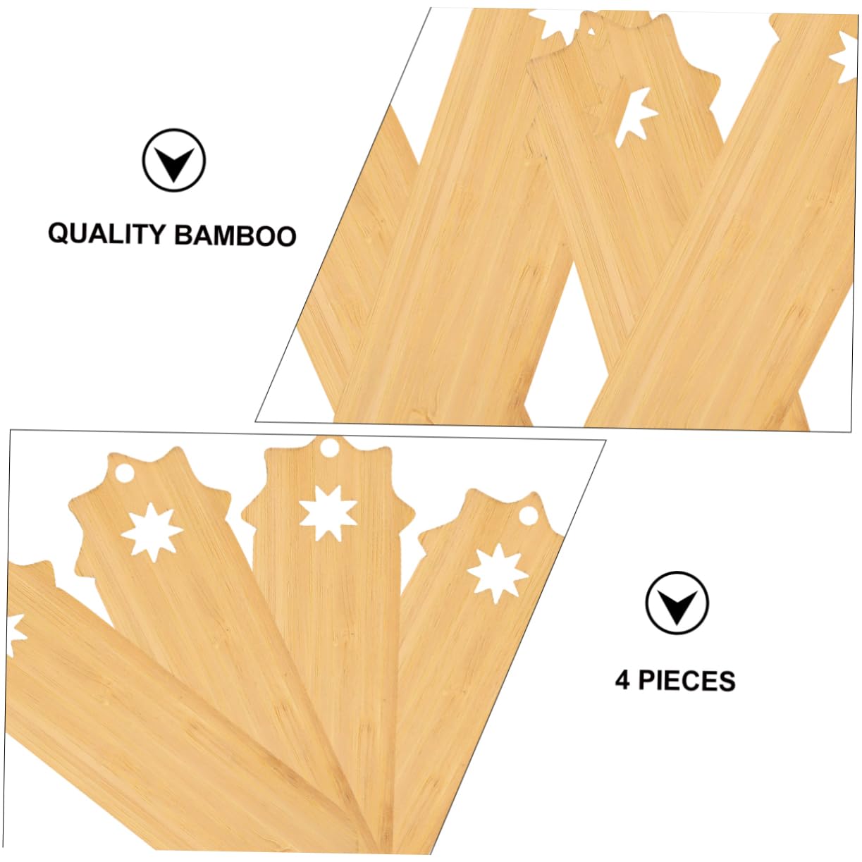 FUNOMOCYA 4pcs Bamboo Bookmark Wooden Bookmark Student Unfinished Wood Bookmarks Fruitmark Acrylic Bookmark Blanks Bag Hanging Pendant Crafts for FUNOMOCYA