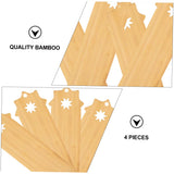 FUNOMOCYA 4pcs Bamboo Bookmark Wooden Bookmark Student Unfinished Wood Bookmarks Fruitmark Acrylic Bookmark Blanks Bag Hanging Pendant Crafts for FUNOMOCYA